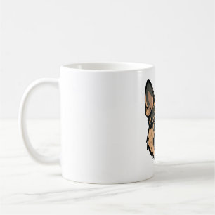 Caneca De Café Pastor Alemão Geométrico Arte Moderna