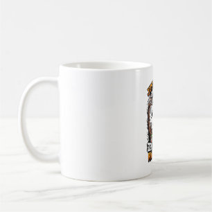 Caneca De Café Pastor Alemão Halloween Cachorro Bruxa Chapéu Abób