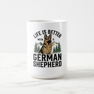 Caneca De Café Pastor Alemão Serra da Montanha