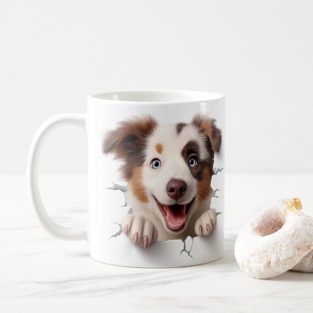 Caneca De Café Pastor Australiano  (Com Donut)