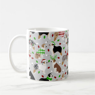 Caneca De Café Pastor australiano de Natal Mug de café