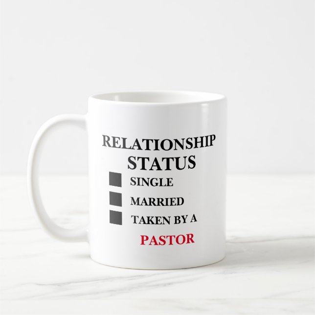 Caneca De Café Pastor de Status de Relacionamento (Esquerda)