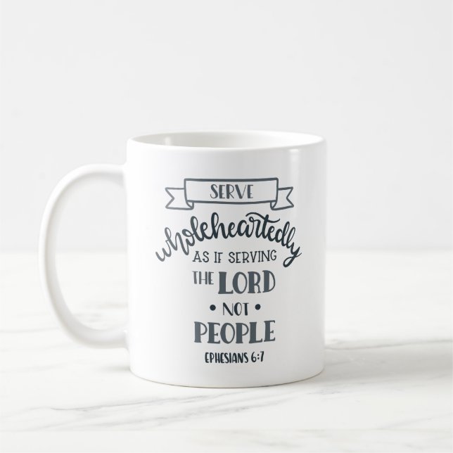 Caneca De Café Pastor Verso da Bíblia Cristã Simples (Esquerda)