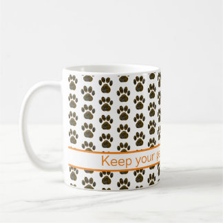 Caneca De Café Pata de animais Silhoueen Laranja