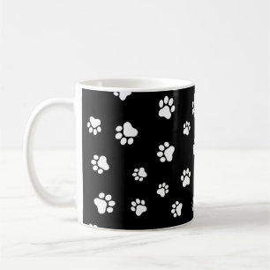 Caneca De Café Pata de animal de estimação - Padrão contínuo de c