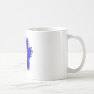Caneca De Café Pata De Cachorro A Azul Com Descrições