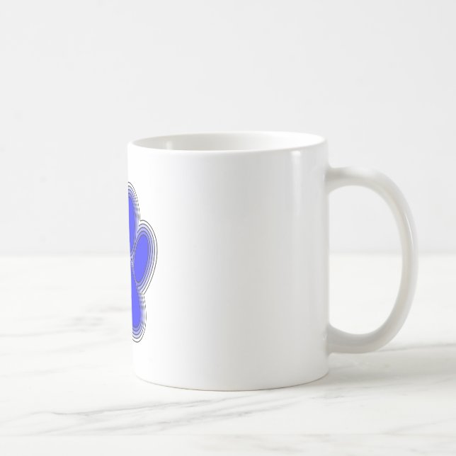 Caneca De Café Pata De Cachorro A Azul Com Descrições (Direita)