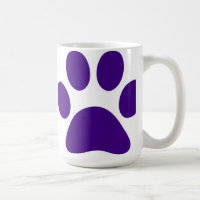 Pata de Cachorro Púrpura Imprime Mugs Personalizáv