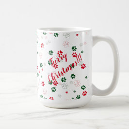 Caneca De Café Pata de Cães Fúria Natal