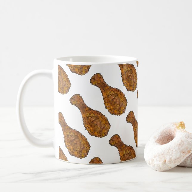 Caneca De Café Pata De Frango Seca Pata De Comida De Alma Foodie  (Com Donut)