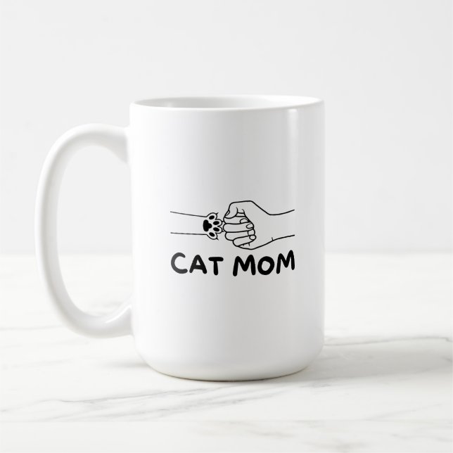 Caneca De Café Pata de gato e impressão para as mulheres (Esquerda)