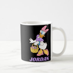Caneca De Café Pata Donalda segurando cesta de ovos de Páscoa