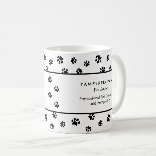 Caneca De Café Pata Preta Personalizada Imprime Salão de Pet Prof