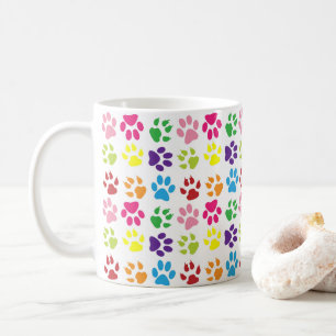 Caneca De Café Patas Coloridas, Patas-Cães, Patas-Gatos