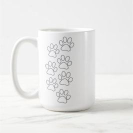 Caneca De Café Patas de cachorro impressões de cachorro papai fil