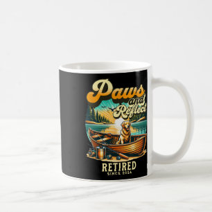 Caneca De Café Patas de Retriever Dourado de Aposentadoria e Refl