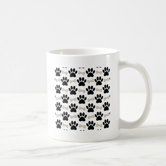 Caneca De Café Patas E Ossos Padrão (Direita)