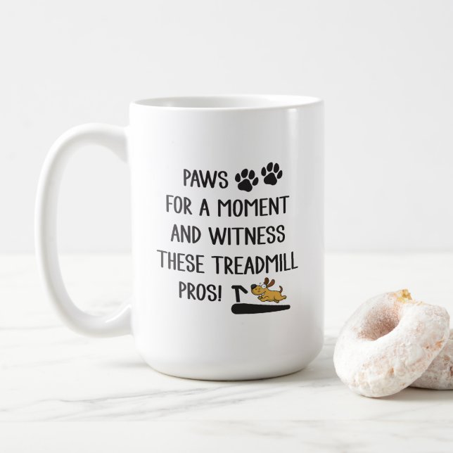 Caneca De Café Patas e Testemunhas Estes Prós de Esteira (Com Donut)