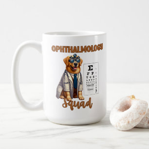 Caneca De Café Patas e Visão Esquadrão de Oftalmologia Animal