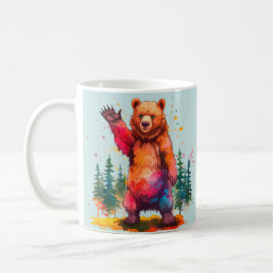 Caneca De Café "Patas Prismáticas: Uma Saudação Vibrante da Flore