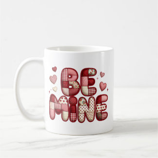 Caneca De Café Patchwork "Be Mine" Valentine's Mug