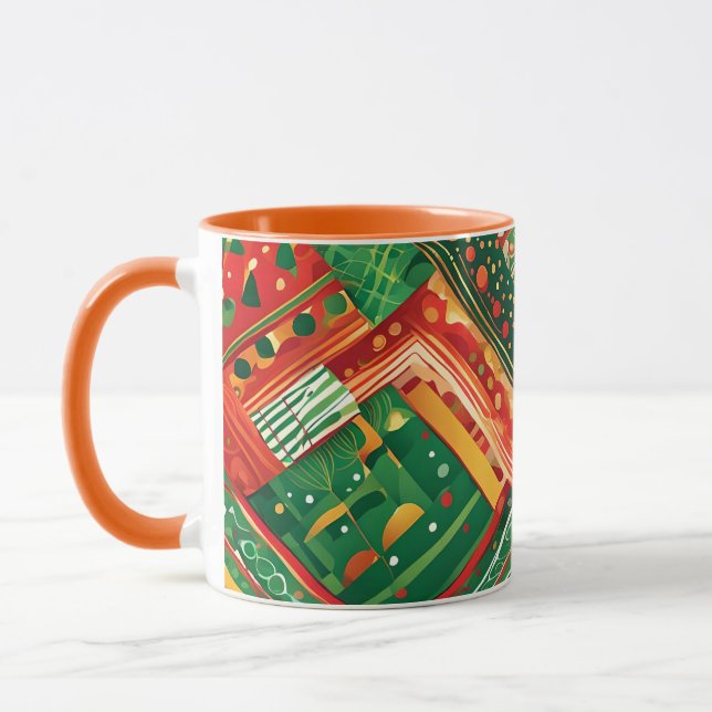 caneca de café patchwork de festa (Esquerda)