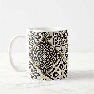 Caneca De Café Patchwork do Azulejo Islâmico Majolica