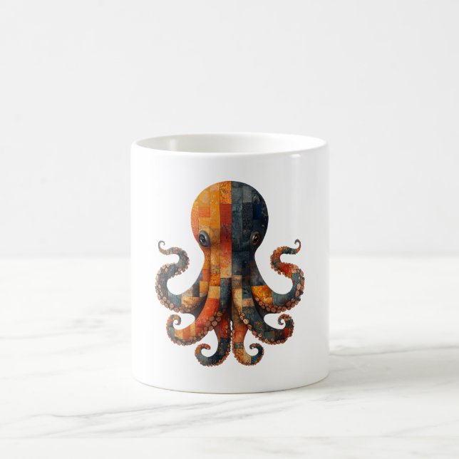Caneca De Café Patchwork Octopus Mug (Centro)