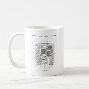 Caneca De Café Patente da motherboard do computador
