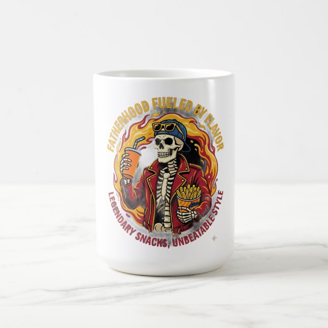 Caneca De Café Paternidade Alimentada Pelo Sabor Snacks Lendários (Centro)