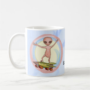 Caneca De Café Patinador Alien