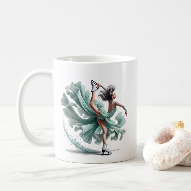 Caneca De Café Patinador no Gelo  (Com Donut)