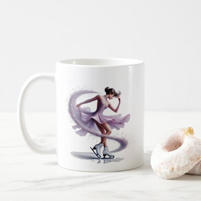 Caneca De Café Patinador no Gelo  (Com Donut)