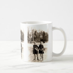Caneca De Café Patinagem no gelo de 1925 namoradas