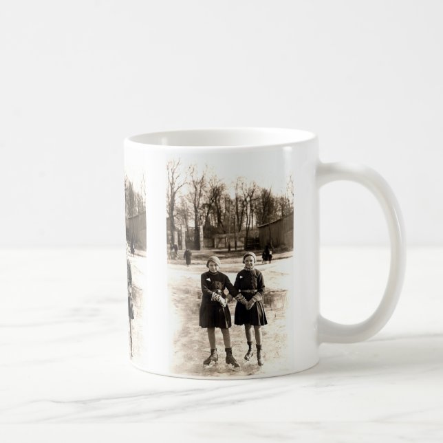 Caneca De Café Patinagem no gelo de 1925 namoradas (Direita)