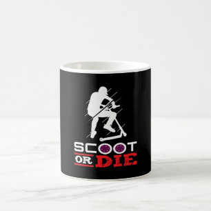 Caneca De Café Patinete Patinete Elétrico Scoot Ou Die