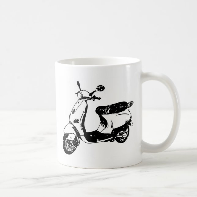 Caneca De Café Patinete Preto (Direita)