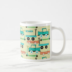 Caneca De Café Patinetes De Rota Retro De Verão Veículos Vagõe