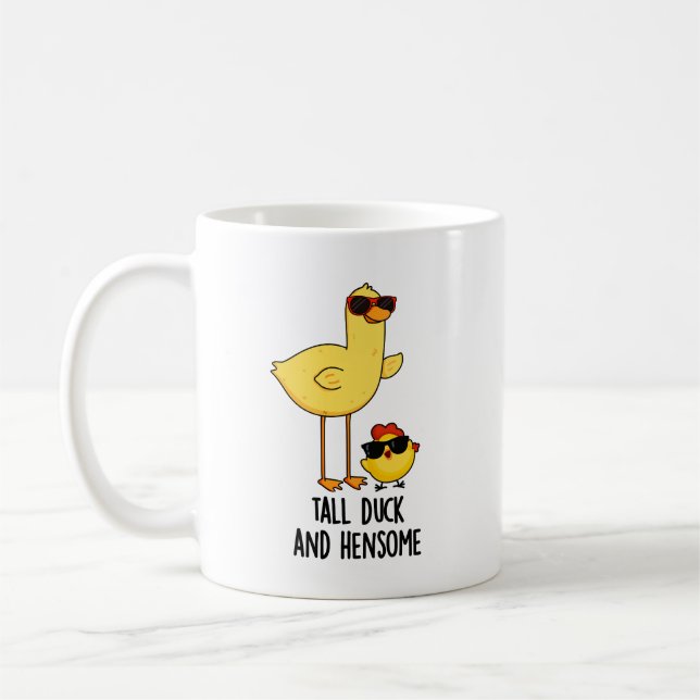 Caneca De Café Pato Alto E Animal Engraçado (Esquerda)