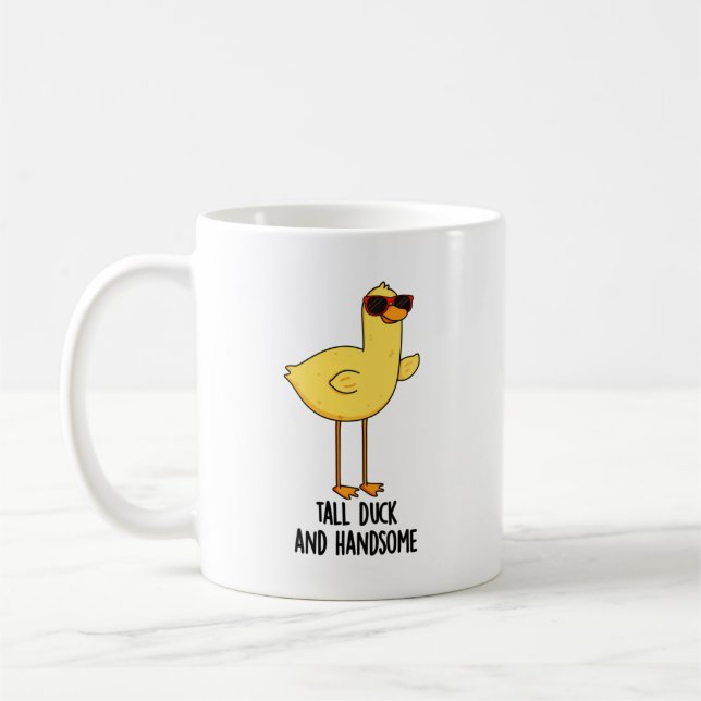 Caneca De Café Pato Alto E Belos Animais Engraçados (Esquerda)