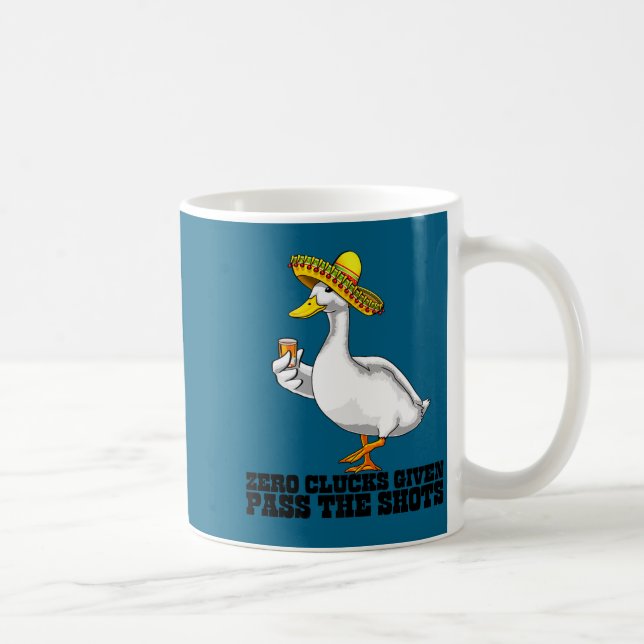 Caneca De Café Pato bebendo shot de festa cinco de mayo com sombr (Direita)