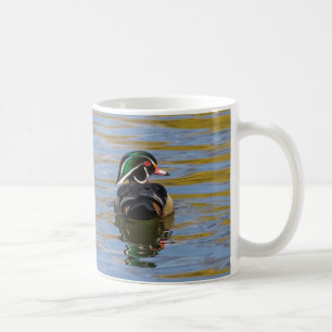 Caneca De Café Pato Colorido de Madeira