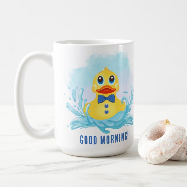 Caneca De Café Pato de Borracha Cavalheiro Coffee Mug (Com Donut)