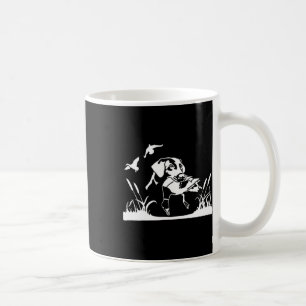 Caneca De Café Pato De Cão-Pássaro Caçando Selvagem No Caçador De