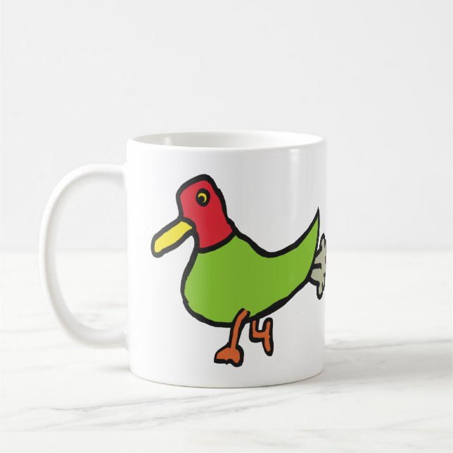 Caneca De Café Pato de Fartura Engraçado (Esquerda)