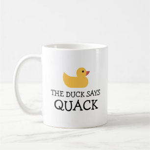 Caneca De Café Pato Diz Pato Amarelo Quack