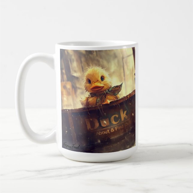 Caneca De Café Pato Escuro Sobre e Descubra o Café Mug (Esquerda)