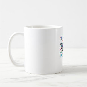 Caneca De Café Pato Fantástico Colorido com Flores e Borboletas