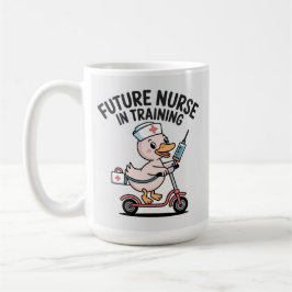 Caneca De Café Pato Fofo Enfermeira em Treinamento Futuro