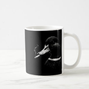 Caneca De Café Pato mallard caçando pato fumando engraçado